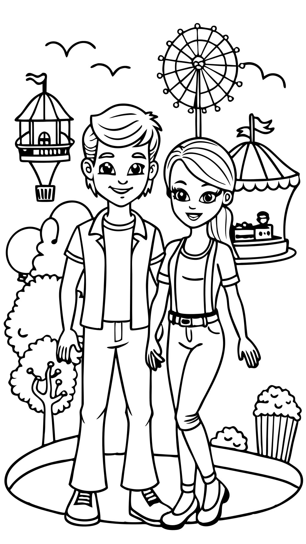 coloriages de Barbie et Ken